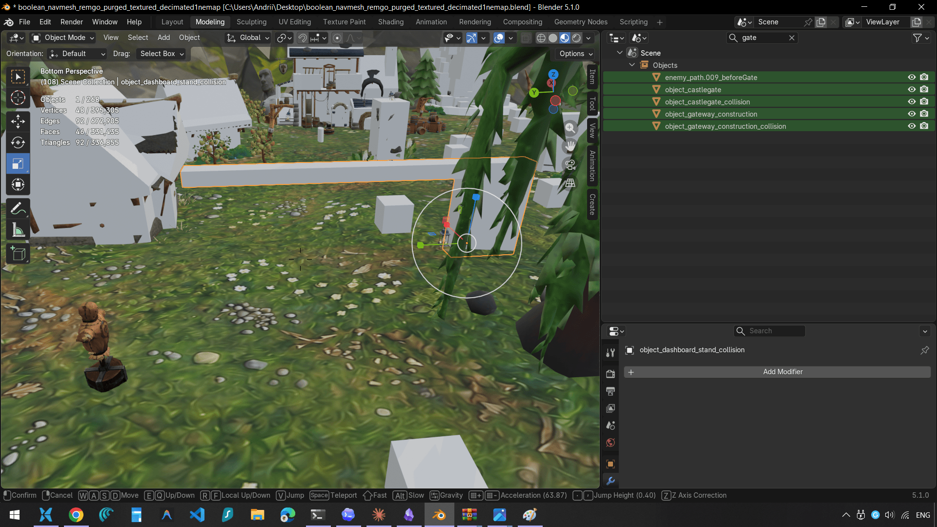 Blender collision meshes