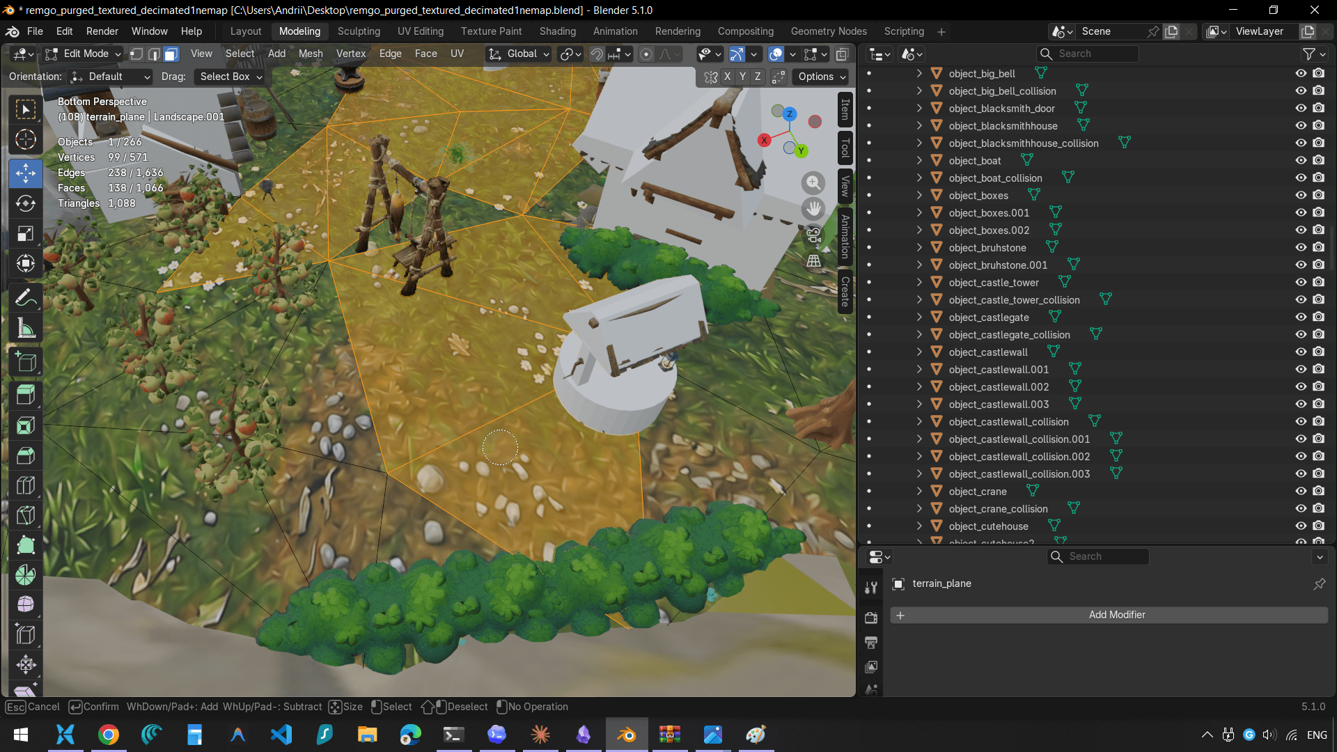 Making navmesh via face copy 2