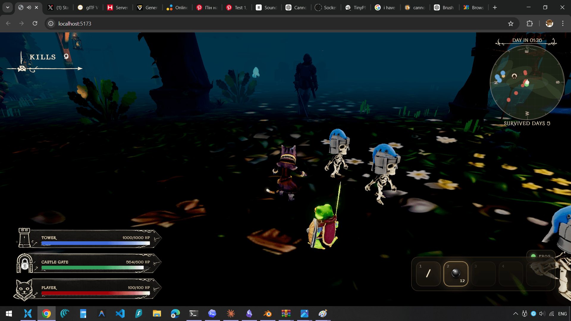Skeletons and knights color issue